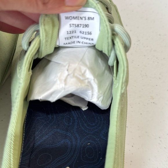 Sperry Crest Vibe sea cycled Light Green Canvas Sneakers size 8 - Picture 7 of 7